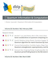 QUANTUM INFORMATION & COMPUTATION雜志封面